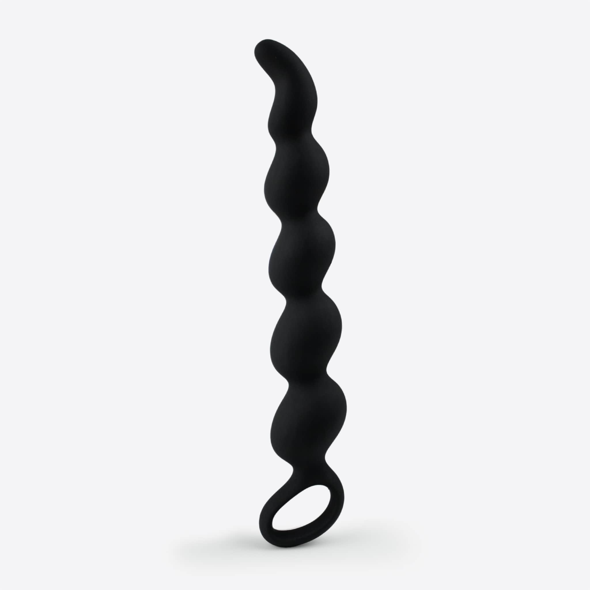 Unilove bølget anal dildo sort stående
